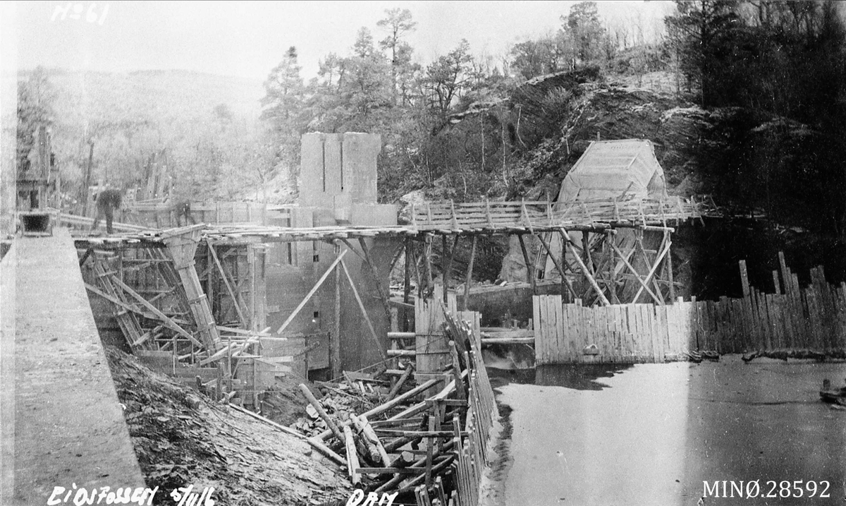 Eidsfossen november 1916 - "Dam"