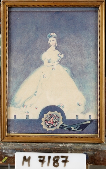 Reproduktion efter akvarell av Einar Nerman, föreställande Christina Nilsson som Violetta.
Christina Nilsson (1843-1921)