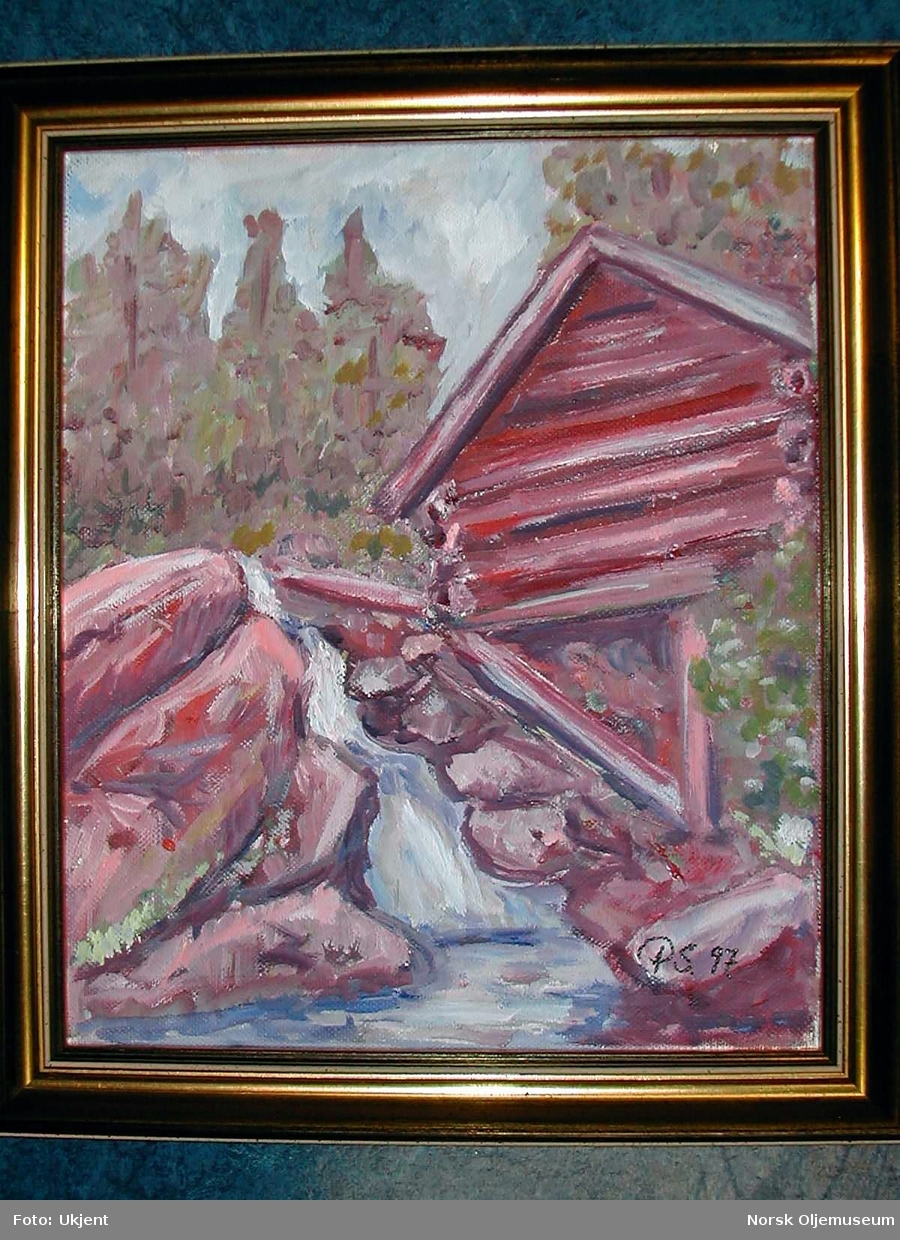 Maleri som ble tilbudt på en auksjon som ble holdt på Draugen i november 2001.