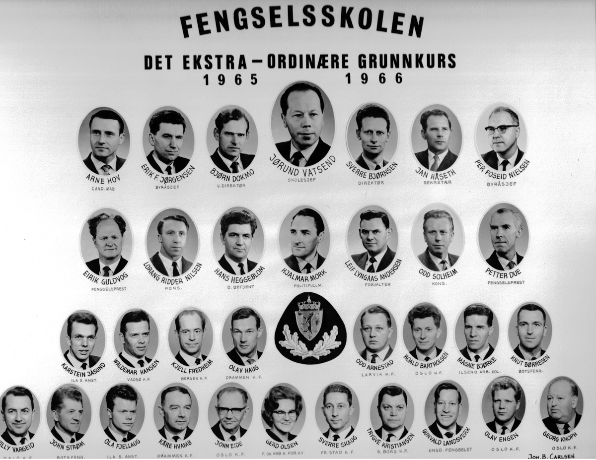 Fengselsskolen Det Ekstra-ordinære grunnkurs 1965-1966