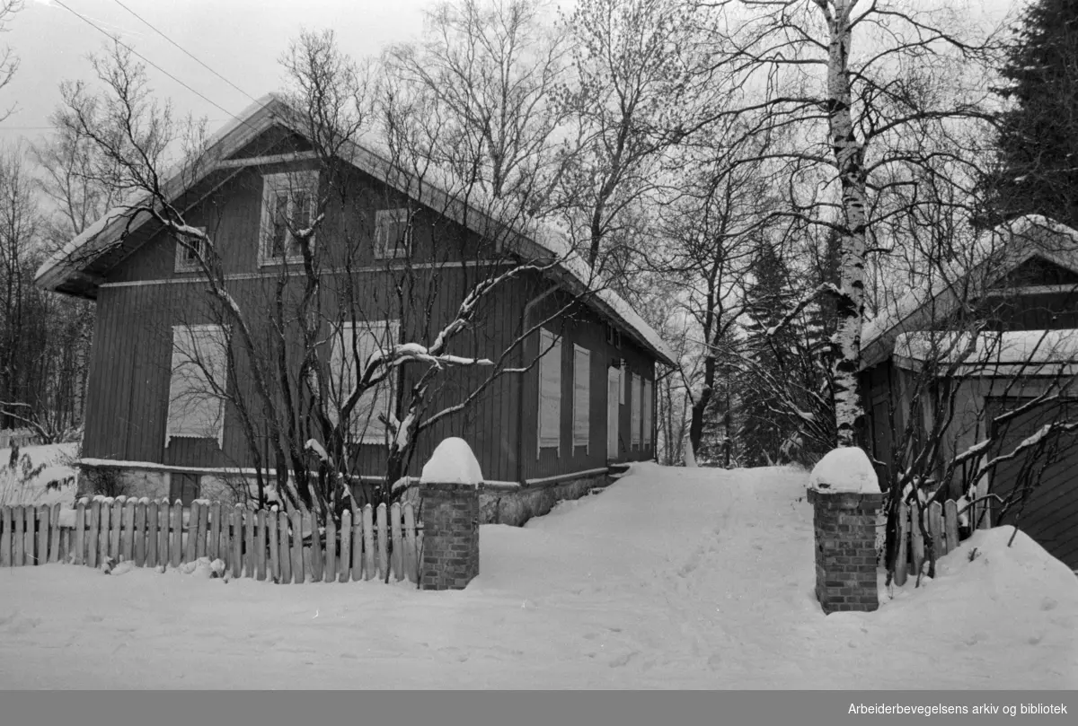 Haugerud gamle skole. Februar 1970