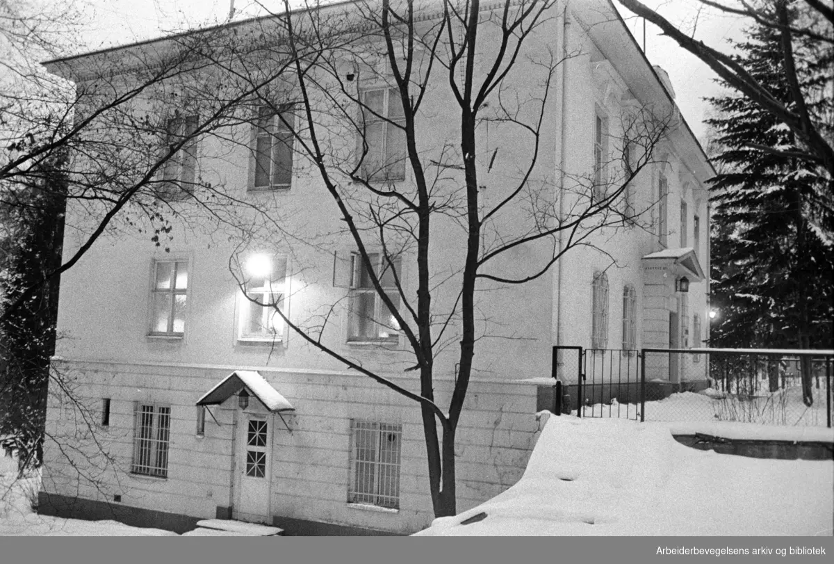 Drammensveien 74. Den sovjetiske ambassade. Januar 1977