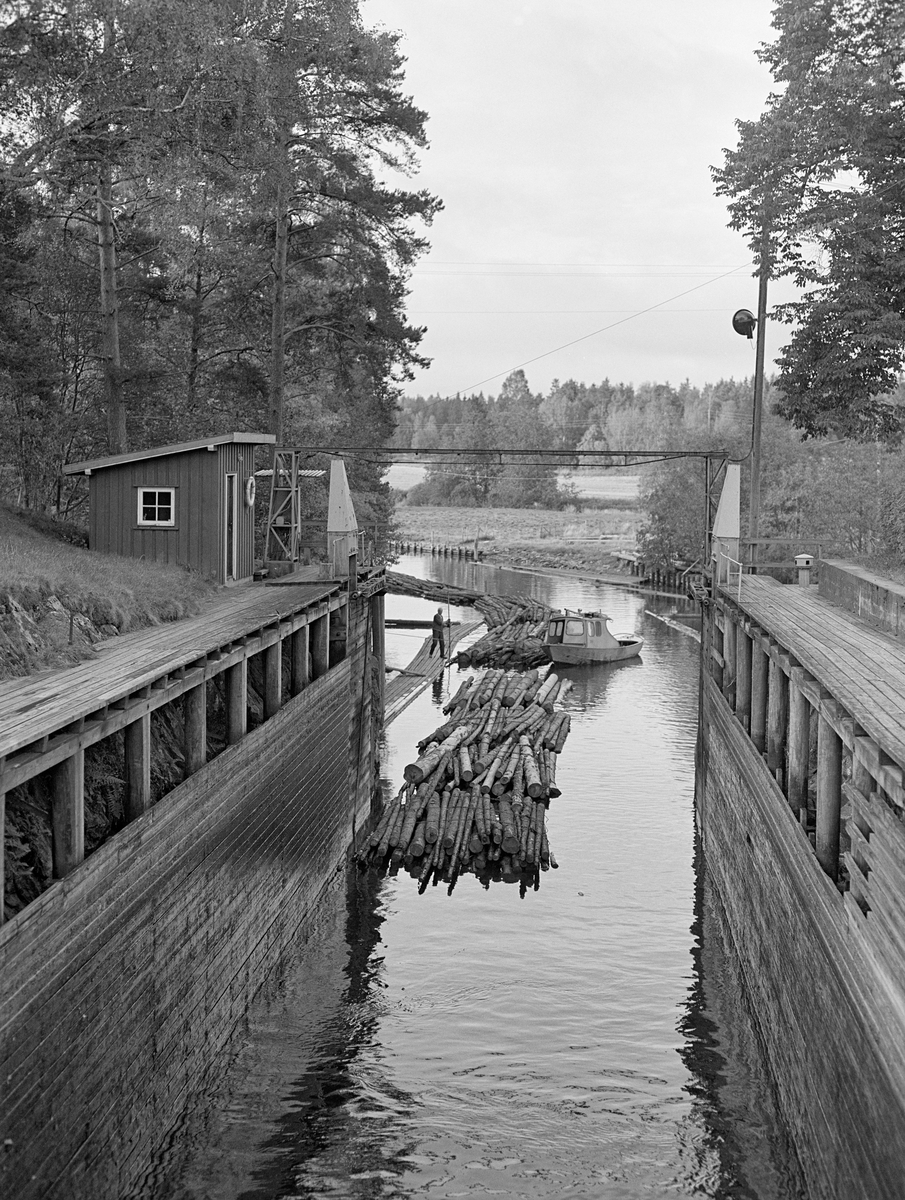 Fra Strømsfoss Sluse I Aremark I Østfold Dette Sluseanlegget Har Bare Ett Kammer Som Er 