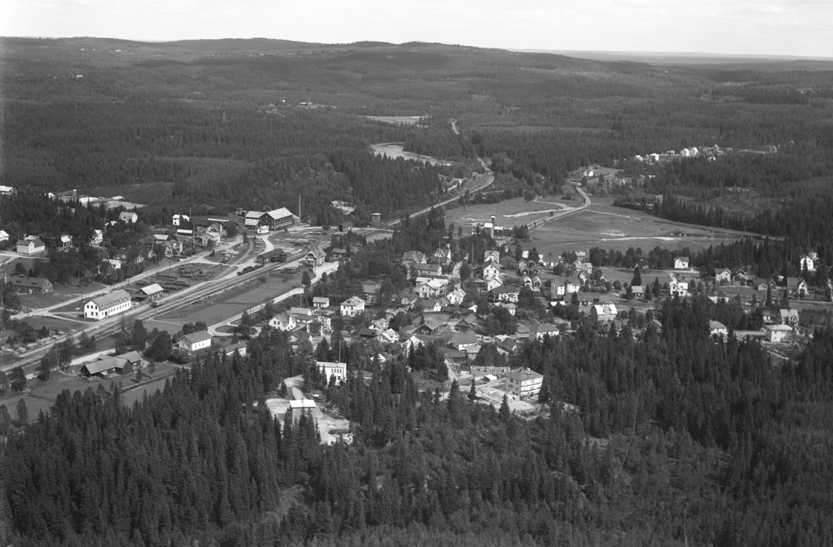 Flygfoto över Gnosjö i Jönköpings län.  Nr G 1979