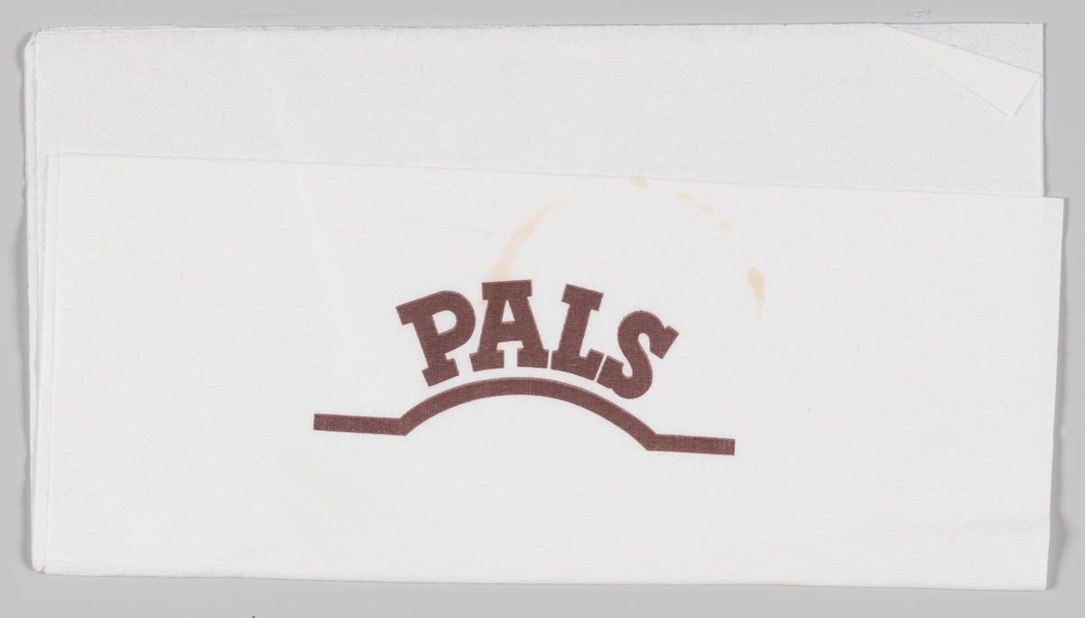 Reklametekst for Pals

Pals A/S holder til å Billingstadsletta i Asker og produserer kaffe og råvarer til bakerier og konditorier

Reklame for Pals på serviettene MIA.00007-004-0008 til MIA.00007-004-0010