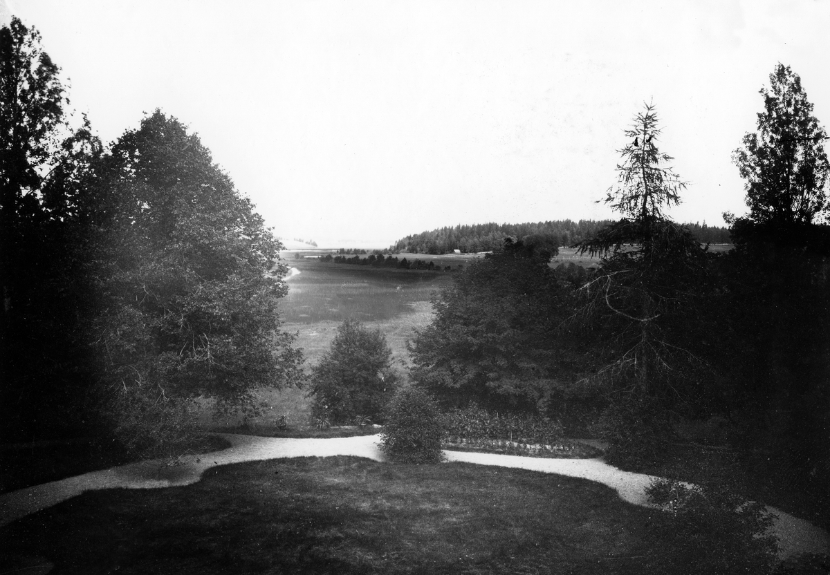 Utsikt från Skattmansö herrgård, Vittinge socken, Uppland 1888