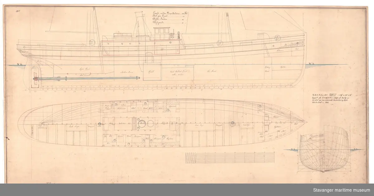 Byggetegning - Stavanger maritime museum / DigitaltMuseum