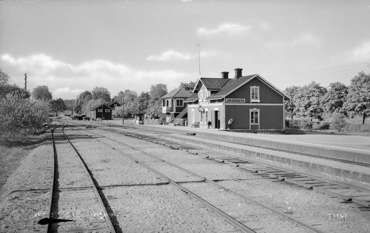 Järnvägsstationen i Jakobsberg.