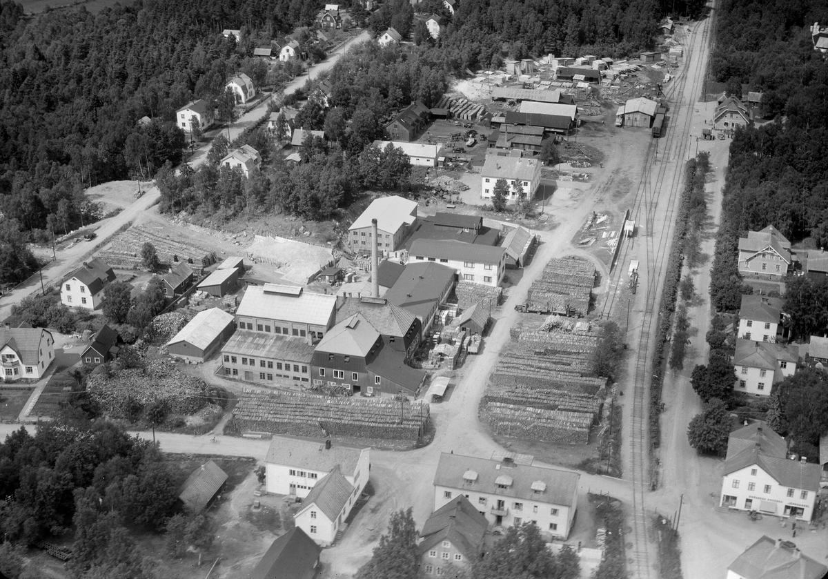 Flygfoto över Glimåkra station med omnejd.