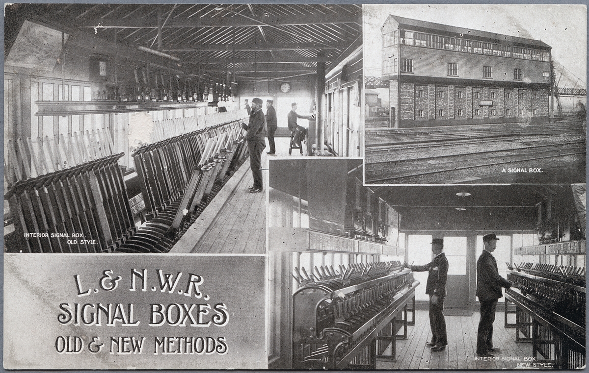Ställverk och bangård för bolag L.& N.W. Railway.
