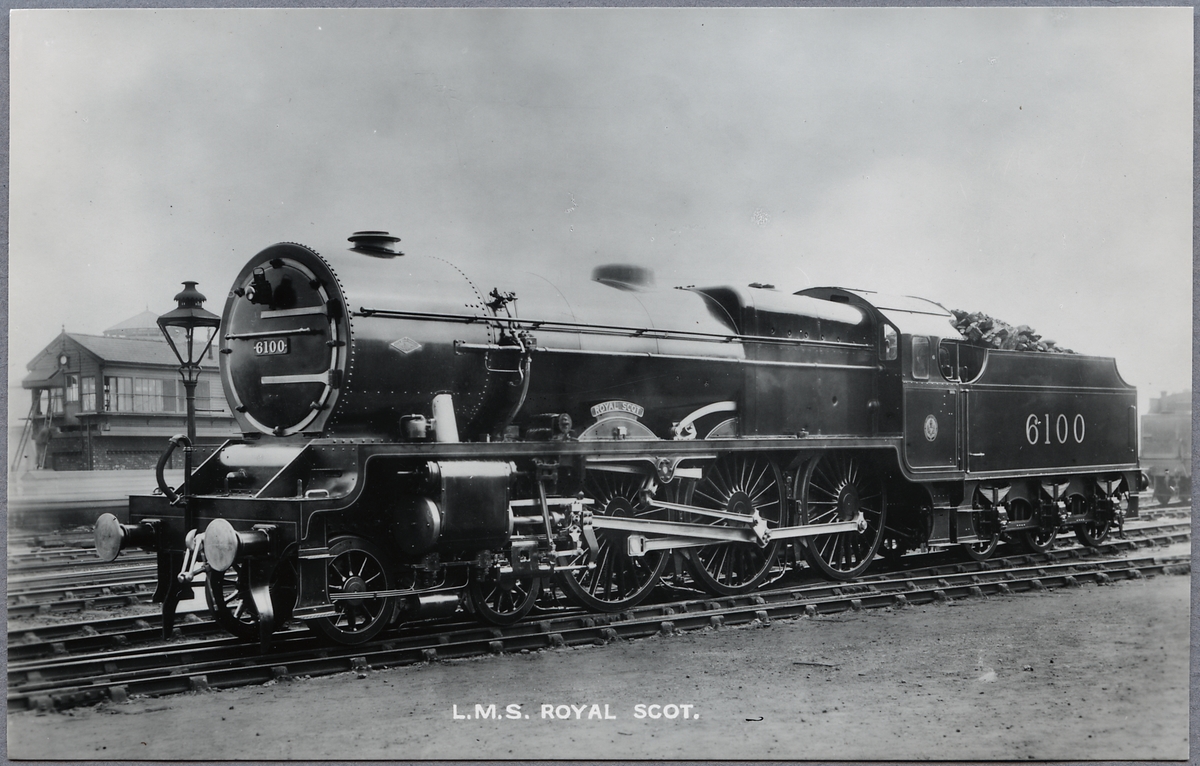 Ånglok, London Midland Scottish Railway, L.M.S. SCOT 6100 "Royal Scot". Byggd 1930 avställd 1962.