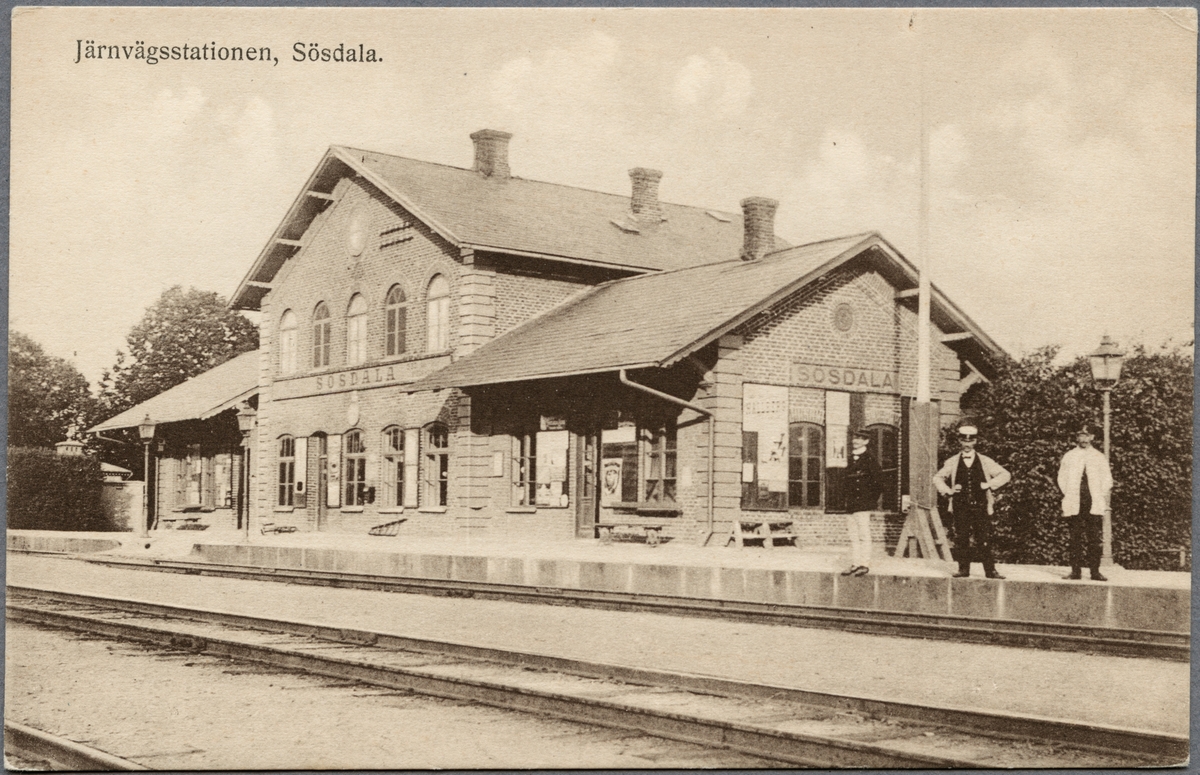 Sösdala järnvägsstation. - Järnvägsmuseet / DigitaltMuseum