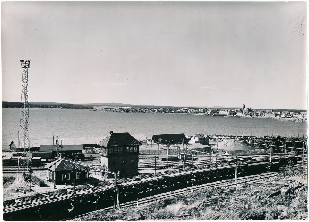 Luleå sett från Svartön, sommaren 1937.