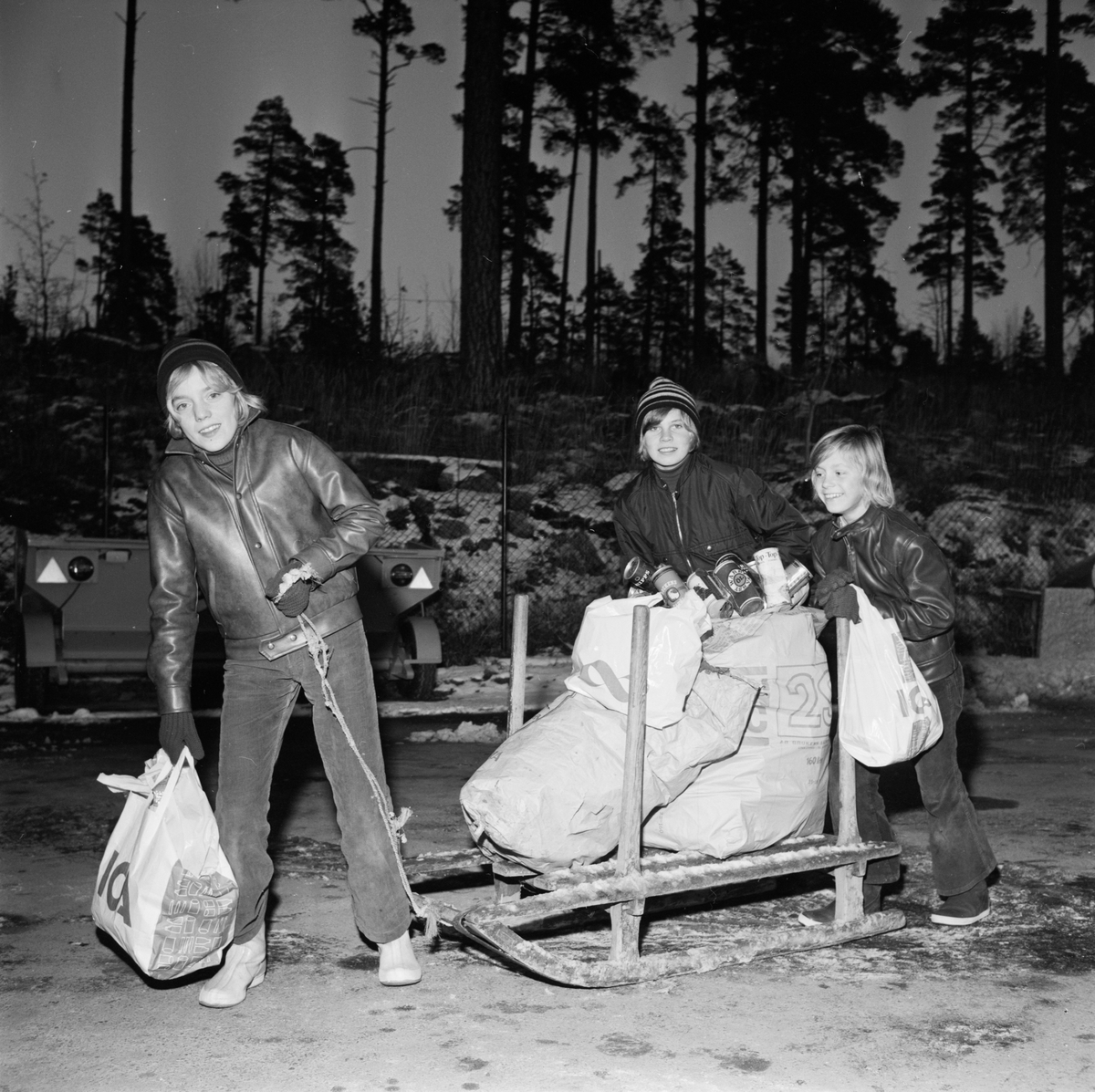 Städning vid Söderfors, Söderfors socken, Uppland, november 1971