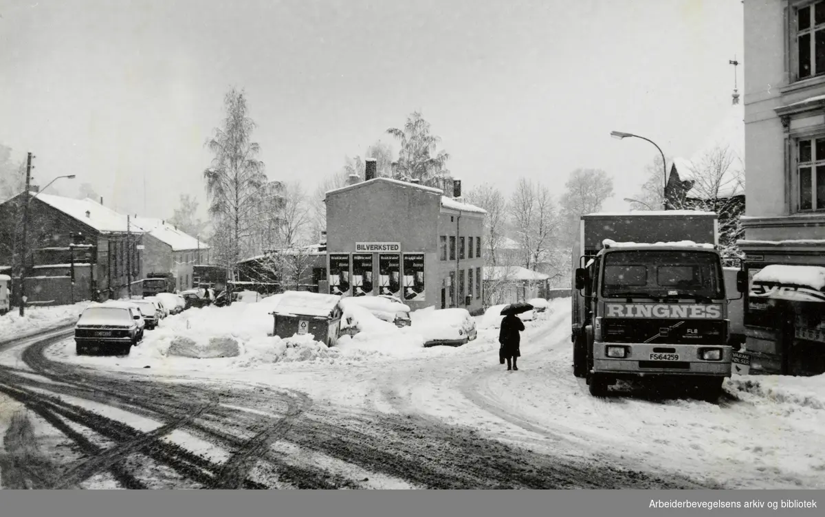 Gamlebyen. Ekebergbakken. Desember 1993