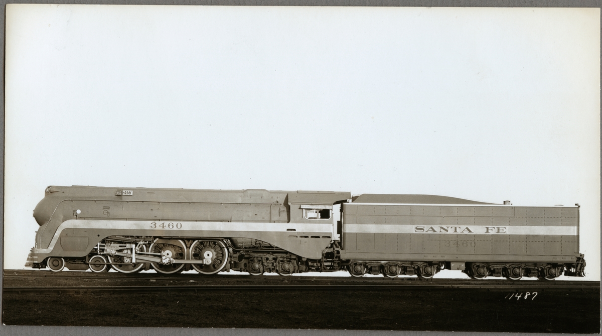 Atchison, Topeka and Santa Fe Railway, ATSF 3460 3460. Smeknamnet var "The Blue Goose".