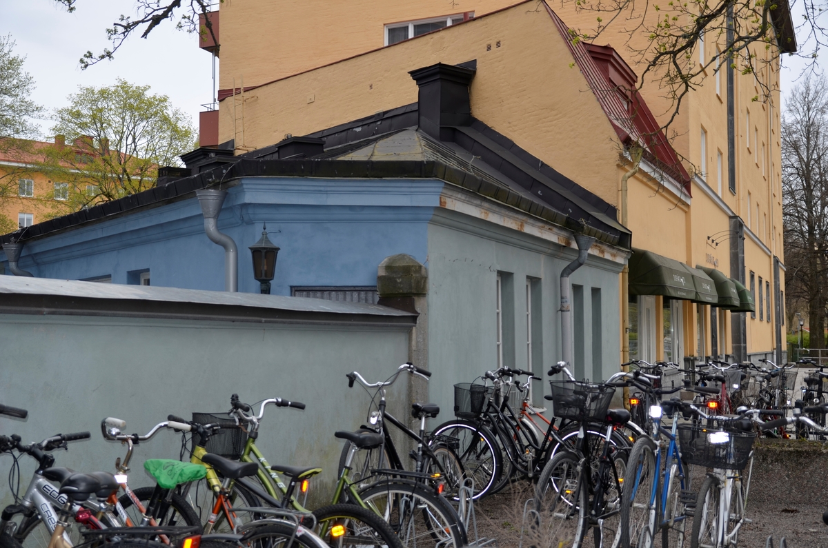 Antikvarisk besiktning, gårdshusets nordöstra gavel mot Börjegatan, kvartet Glunten, Uppsala 2018