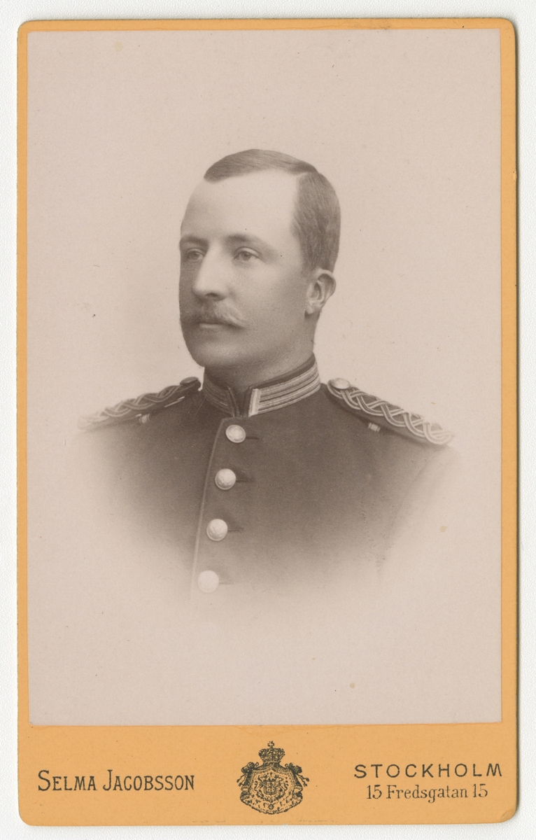 Porträtt av Carl Fredrik Gudmund Danielson, löjtnant vid Värmlands regemente I 22.