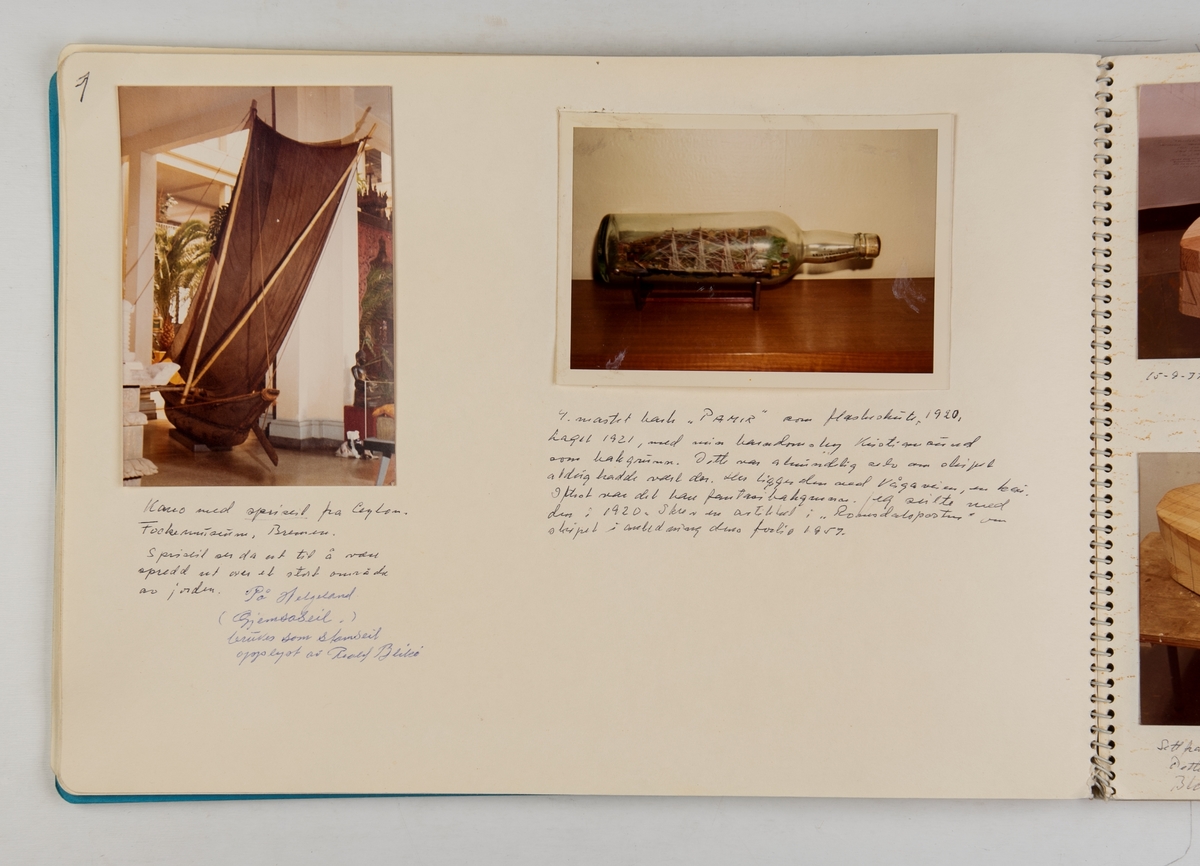 Fotografier av arbeidet med bygging av modell av vestlandsk stengeriggskøyte også kalt hønerævskøyte