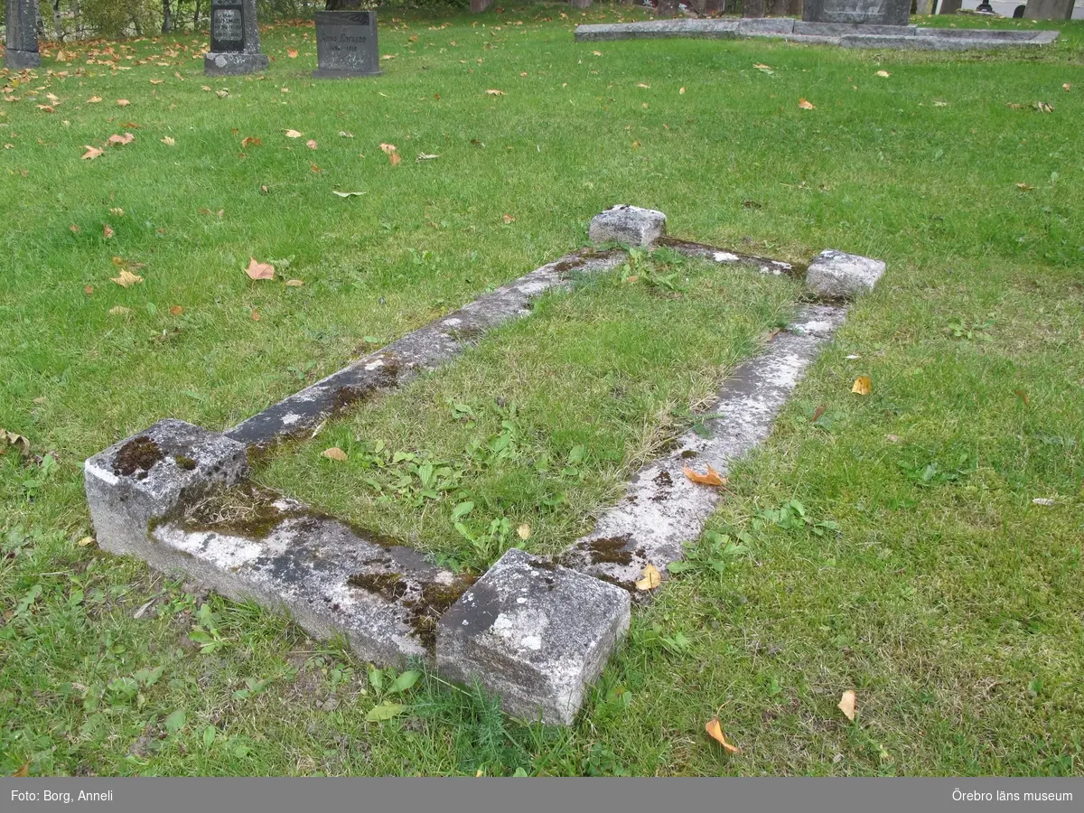 Vintrosa kyrkogård Inventering av kulturhistoriskt värdefulla gravvårdar 2013, Kvarter A, 1-60.