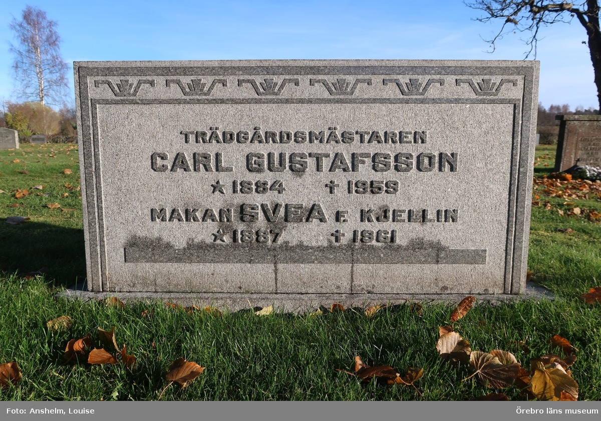 Kvistbro kyrkogård Inventering av kulturhistoriskt värdefulla gravvårdar 2017, Kvarter Nya H.