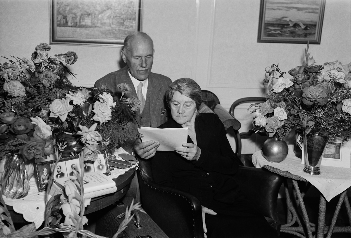 Rudolf Österberg, födelsedagsfirande, Uppsala 1952