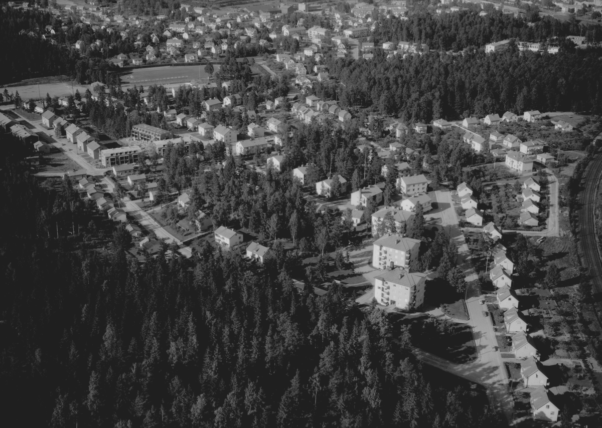 Flygfoto över Tranås i Jönköpings län. Nr: 702/1961