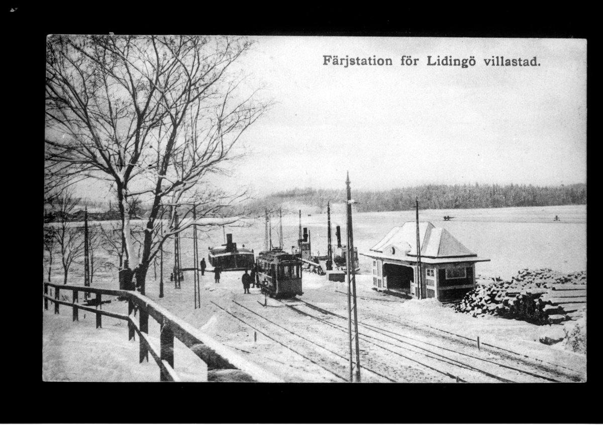 Färjstationen för Lidingö Villastad 1914.