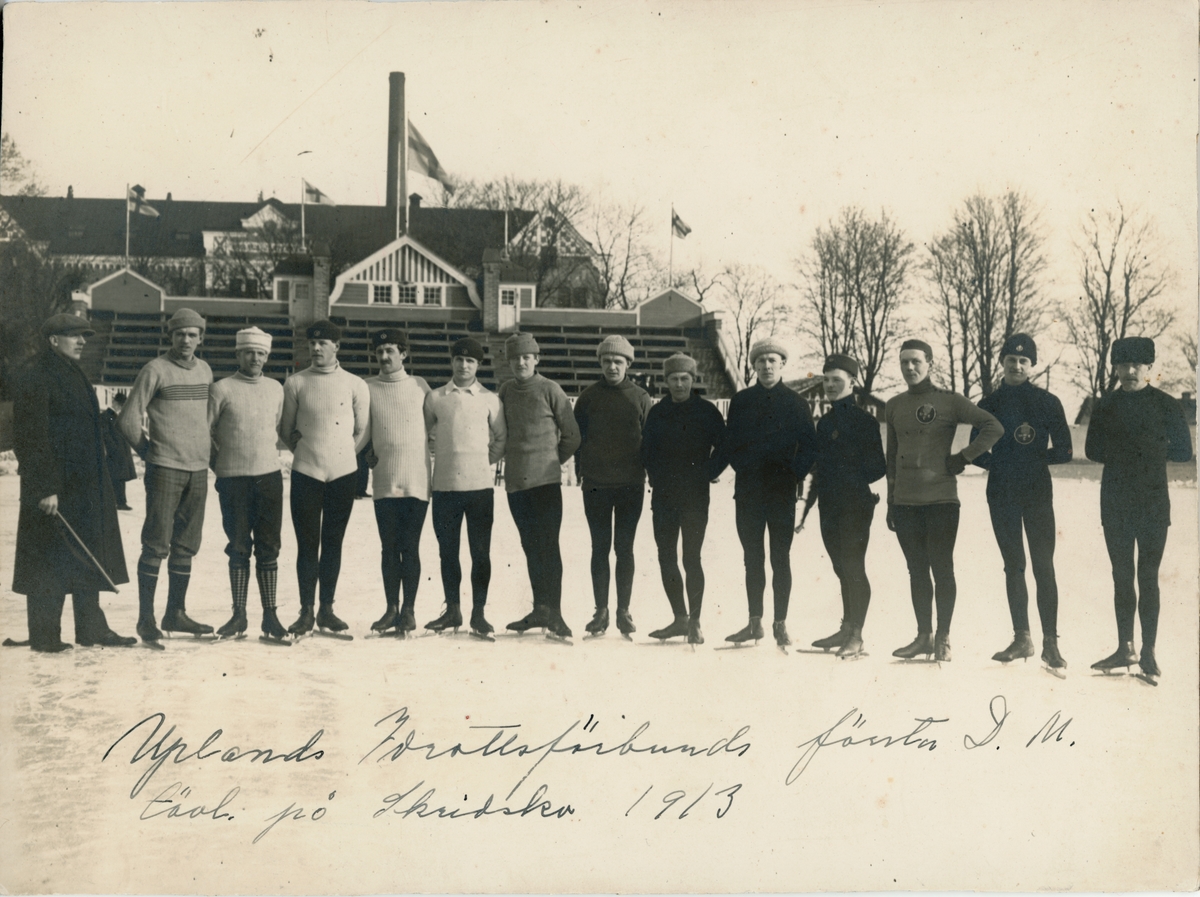 Uplands Idrottsförbunds första DM-tävling på skridskor 1913