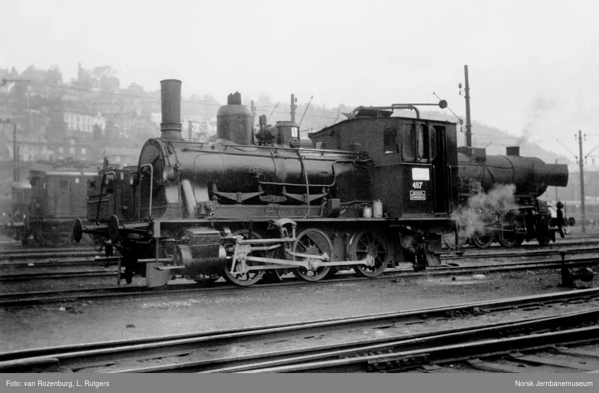 Damplokomotiv type 25e nr. 487 i Lodalen i Oslo