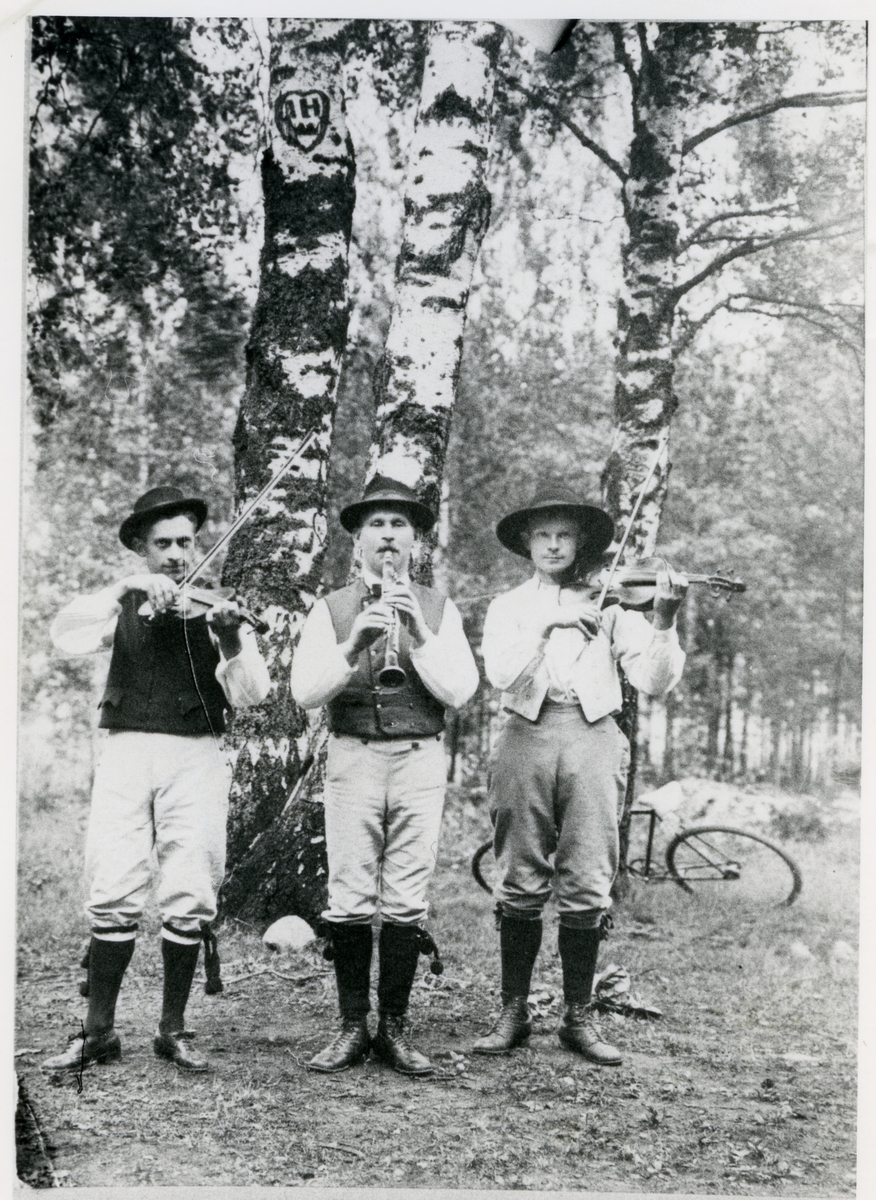 Ramnäs sn, Surahammar.
Tre spelmän från Ramnäs. 1920