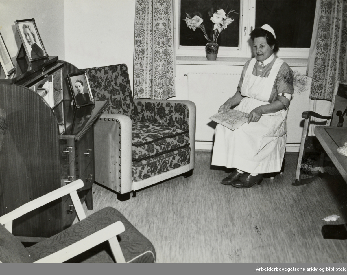 Radiumhospitalets søsterhjem. August 1953