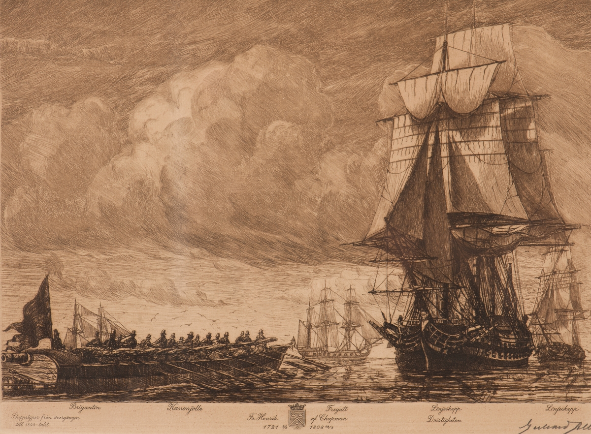 Skeppsporträtt från övergången till 1800-talet.