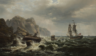 Johan Christian Dahl, "Skipbrudd", 1824