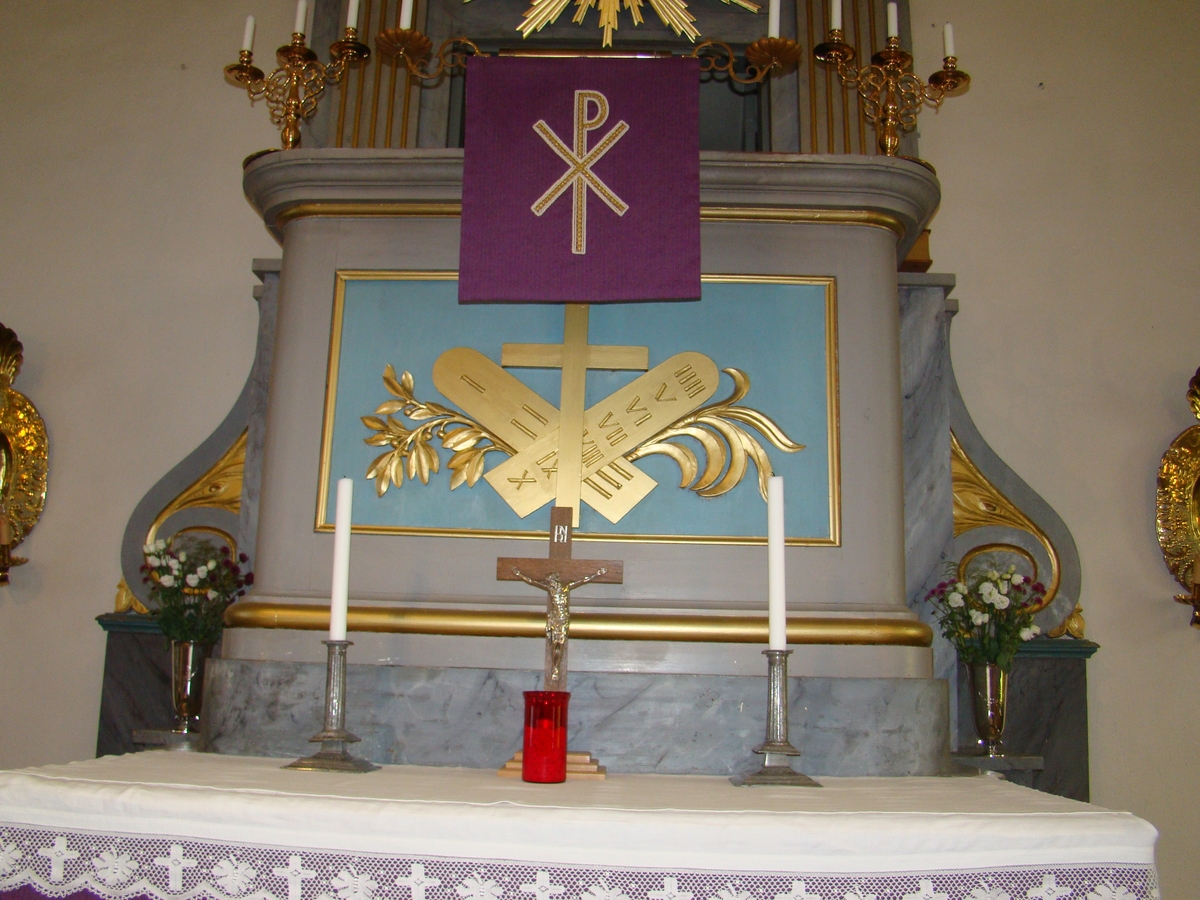Kristvalla kyrka, Nybro pastorat. Altarpredikstol.