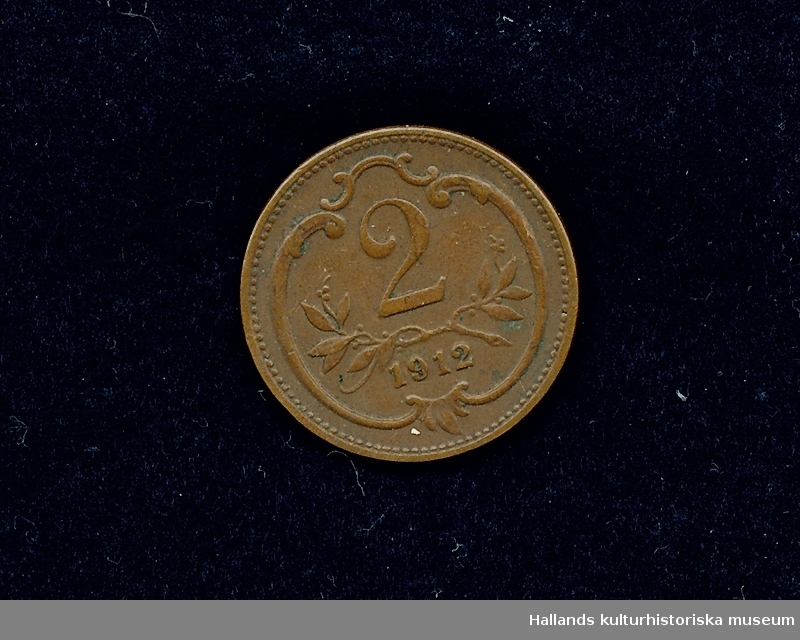 Österrikiskt mynt. 2 Coronas, 1912. 