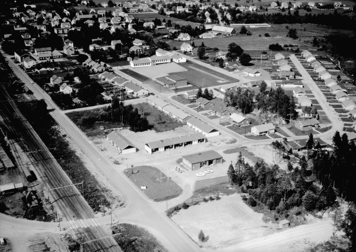 Flygfoto över Stockaryd i Sävsjö kommun, Jönköpings län.  845/1967