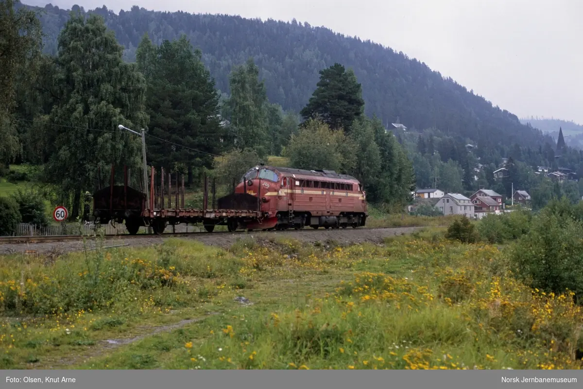 Skifting med diesellokomotiv Di 3 633 på Fagernes stasjon