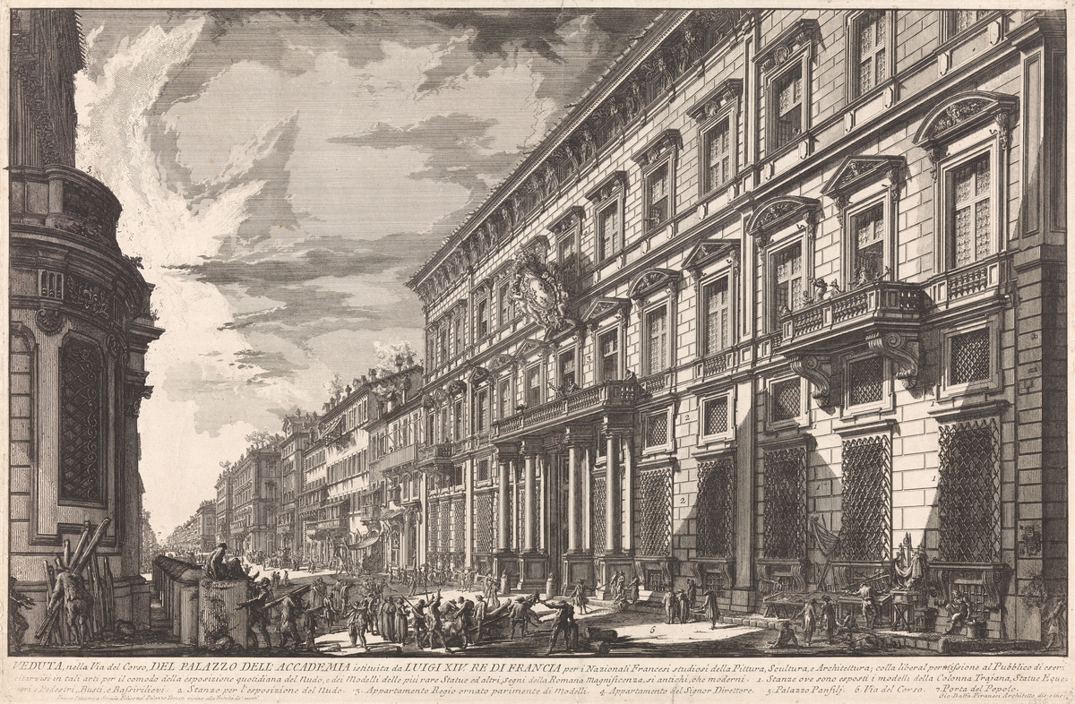 Det franske akademi i Via del Corso, grunnlagt av Ludvig XIV, konge av Frankrike [Grafikk]