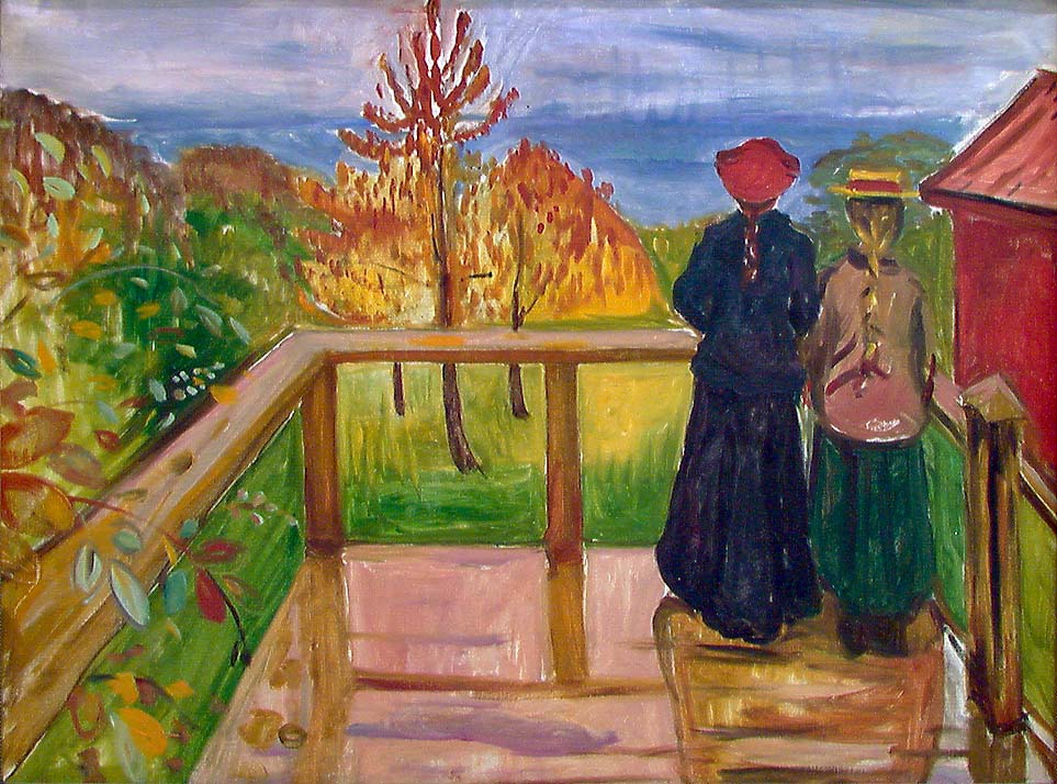 På verandaen [Maleri]