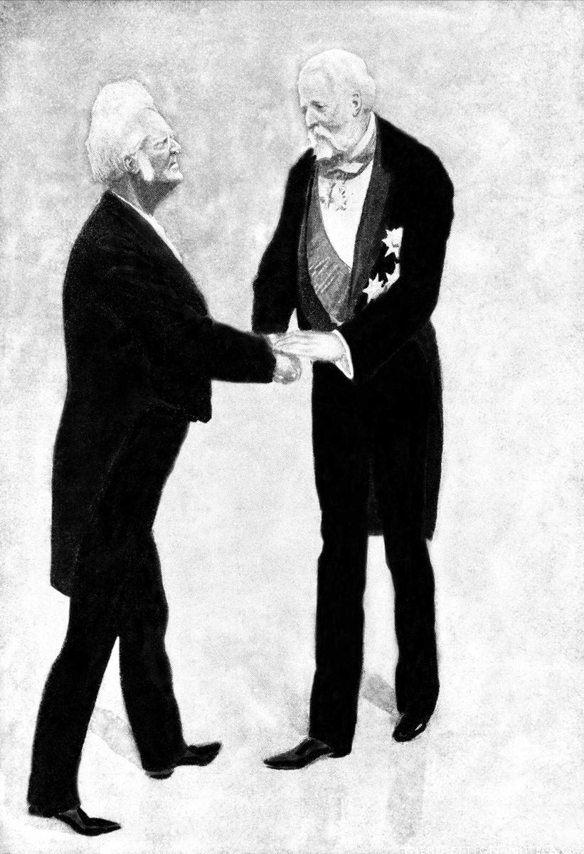 Bjørnson, Kong Oscar II, Nobelpris 1903, tegning,