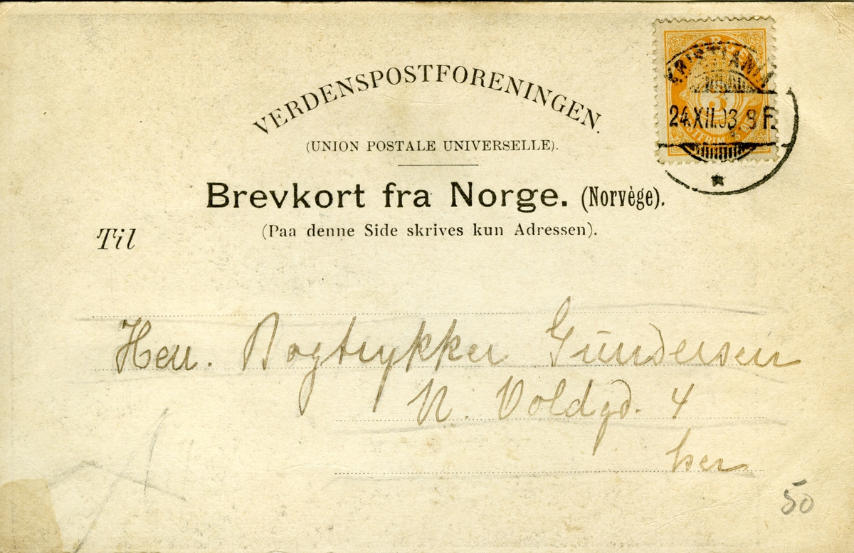 Bjørnson, Kong Oscar II, Nobelpris 1903, tegning, brevkort,