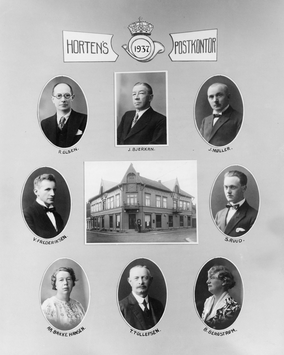 gruppebilde, Horten postkontor 1937