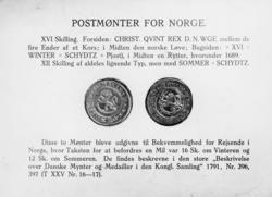 postmuseet, postmønter, slutten av 1600 tallet