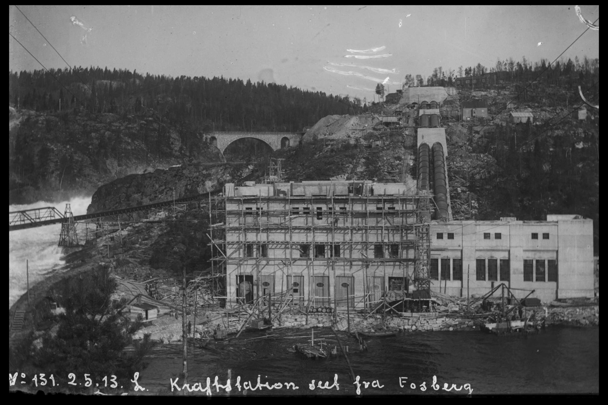 Arendal Fossekompani i begynnelsen av 1900-tallet
CD merket 0469, Bilde: 44
Sted: Bøylefoss
Beskrivelse: Fra Fossberg