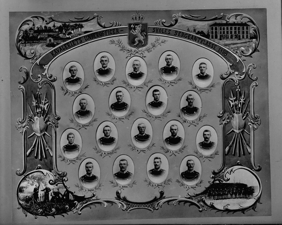 Kavaleriets underofficer skoles sergeantklasse 1898.