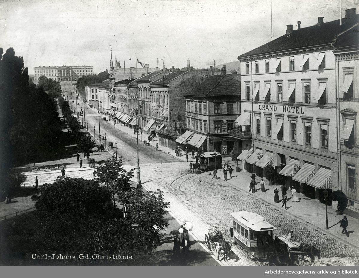 Karl Johans gate,.1890-årene..