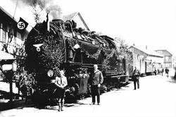 Tysk damplokomotiv som gikk på Thamshavnbanen under krigen.