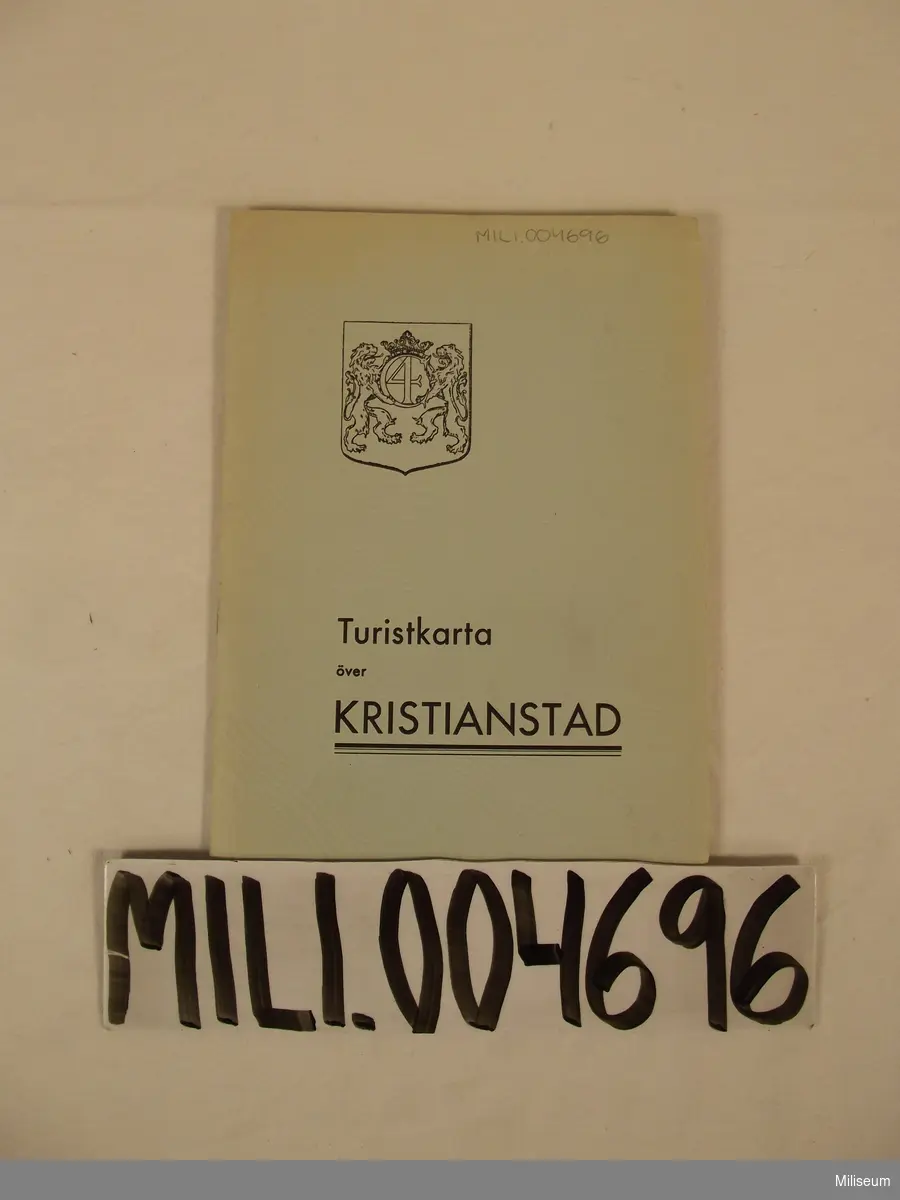 Karta, turistkarta över Kristianstad. Skala 1:8000.