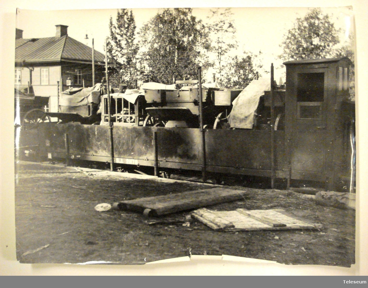 Helsektion m/12 på järnvägsvagn NN3, Ragunda 1916. Noterat på fotot att inget negativ finns.